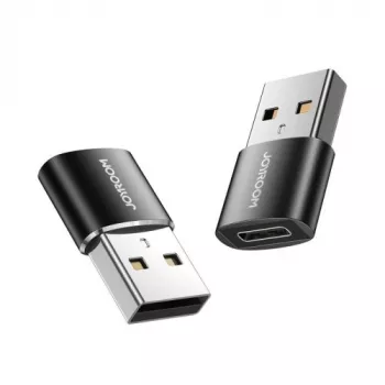 Joyroom USB 3.2 Gen 1 adapteris, USB-A (vyriškas) į USB-C (moteriškas), 2 vnt., juodas (S-H152-BLK)