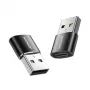 Joyroom USB 3.2 Gen 1 adapteris, USB-A (vyriškas) į USB-C (moteriškas), 2 vnt., juodas (S-H152-BLK)