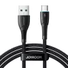 JOYROOM USB-A į USB-C laidas Starry Series, 480 Mbps, 3A, 1 m, juodas (SA32-AC3)