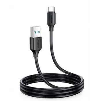 Joyroom USB-A į USB-C įkrovimo ir duomenų laidas 3A 1m juodas