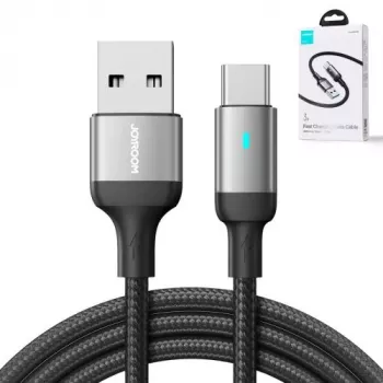 JOYROOM USB-A į USB-C duomenų laidas, 3A, 1,2 m, juodas (S-UC027A10)