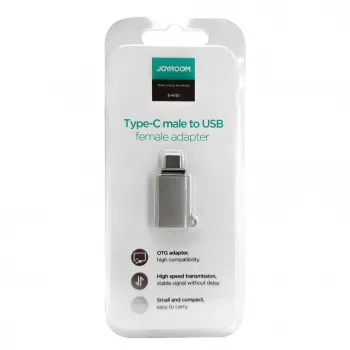 Joyroom USB-C Male to USB-A Female Adapter Mini S-H151 Silver