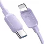 JOYROOM USB-C į Lightning laidas Multi-Color Series A14, 20W PD, 480 Mbps, 1,2 m, violetinis (S-CL020A11P)