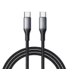 JOYROOM USB-C į USB-C Flash Series laidas A28 60W PD greitas įkrovimas 480Mbps duomenų sinchronizavimas 2m juoda