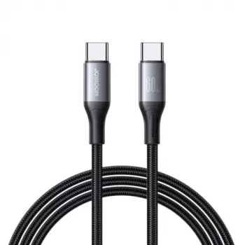 JOYROOM USB-C į USB-C Flash Series laidas A28 60W PD greitas įkrovimas 480Mbps duomenų sinchronizavimas 2m juoda