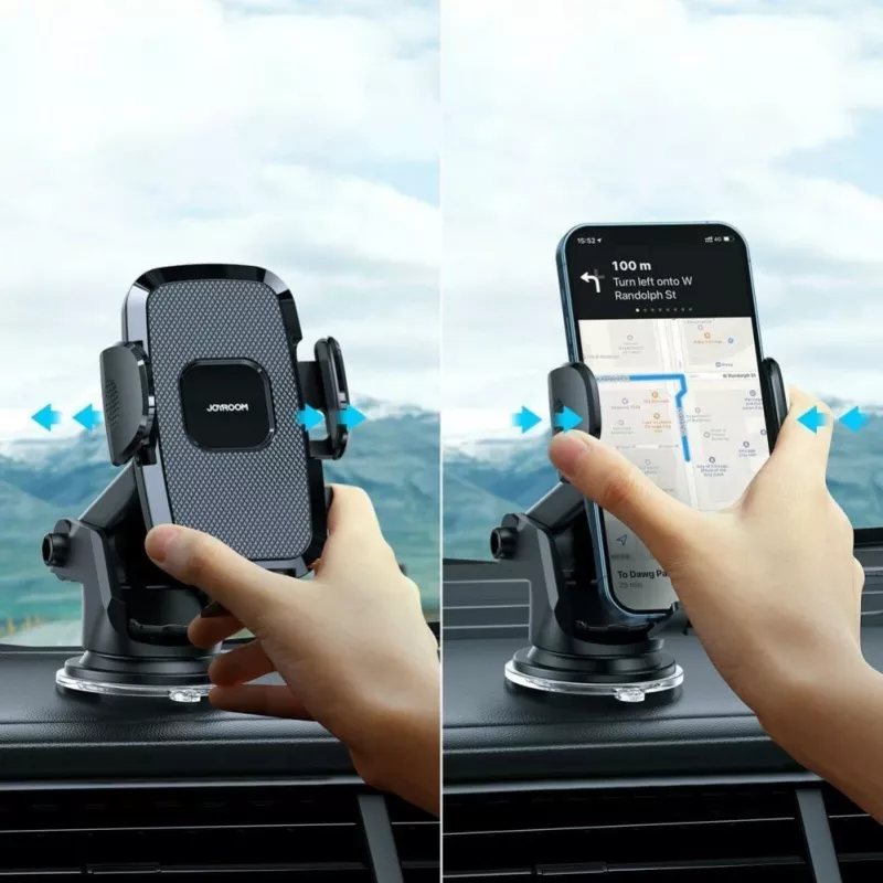 Joyroom automobilinis laikiklis ant priekinio stiklo ar prietaisų skydelio, tinka 4,7–7 colių išmaniesiems telefonams