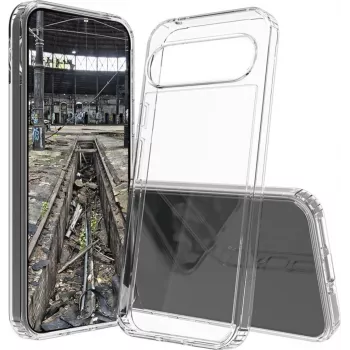 JT Berlin BackCase Pankow Clear, skirta Google Pixel 9 ir Pixel 9 Pro - permatomas TPU dėklas 11084