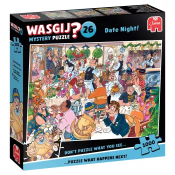 Jumbo Spiele GmbH Wasgij Mystery 26: Date Night 1000 dalių dėlionė JUM00592