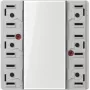 JUNG LS 5073 TSM Mygtukinio jungiklio įdėklas, 3-grupis, 10A 250V, Alpinės baltos spalvos