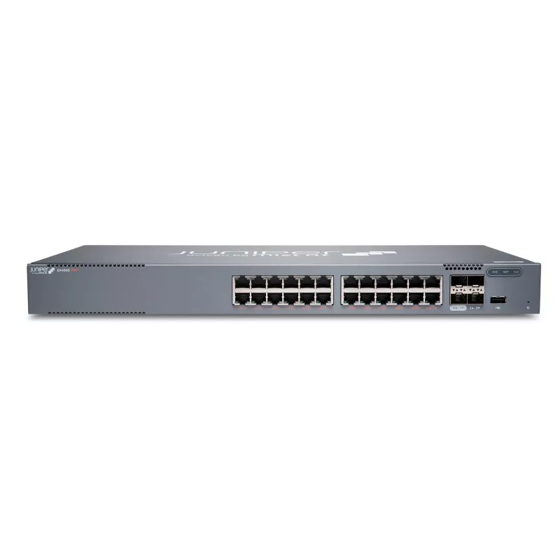 Juniper EX Series EX4000-24P Switch - L3 Managed - 24 Ports Gigabit PoE+ - 4x 10GbE SFP+ Uplinks - Rackmount 1U