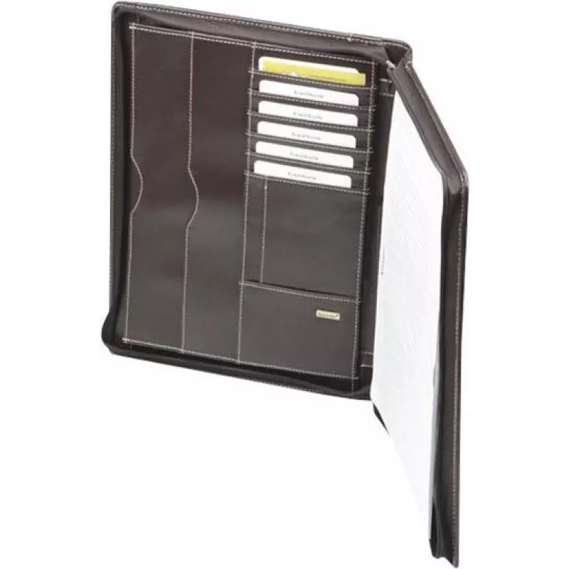 JÜSCHA Alassio A4 MONACO užtraukiama odinė dokumentų aplankas - Antique Dark Brown 30054
