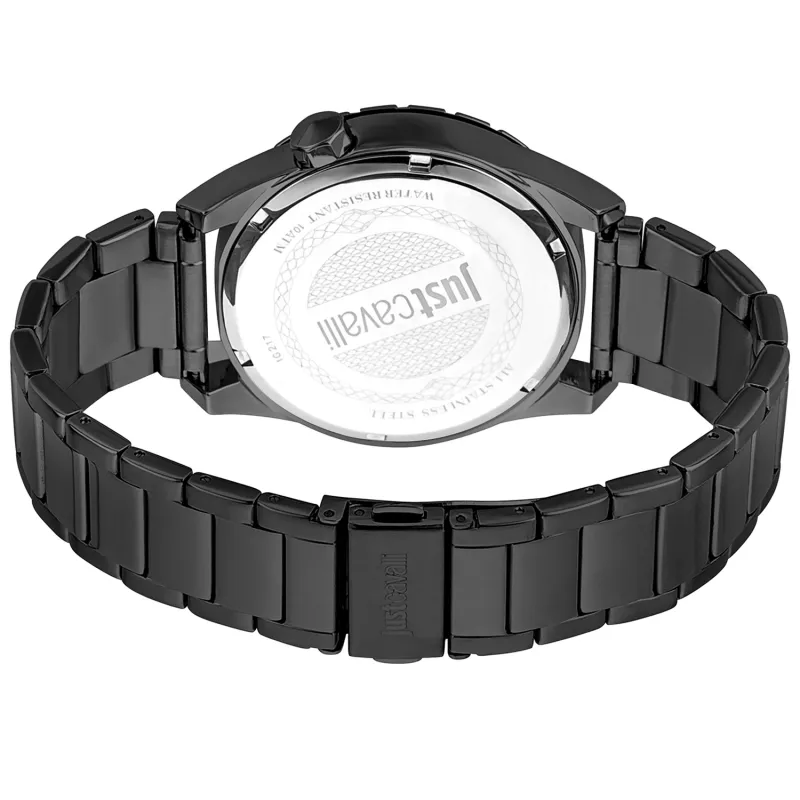JUST CAVALLI MAN JC1G217M0075 Quartz Analog Watch 42mm Stainless Steel Mesh Bracelet