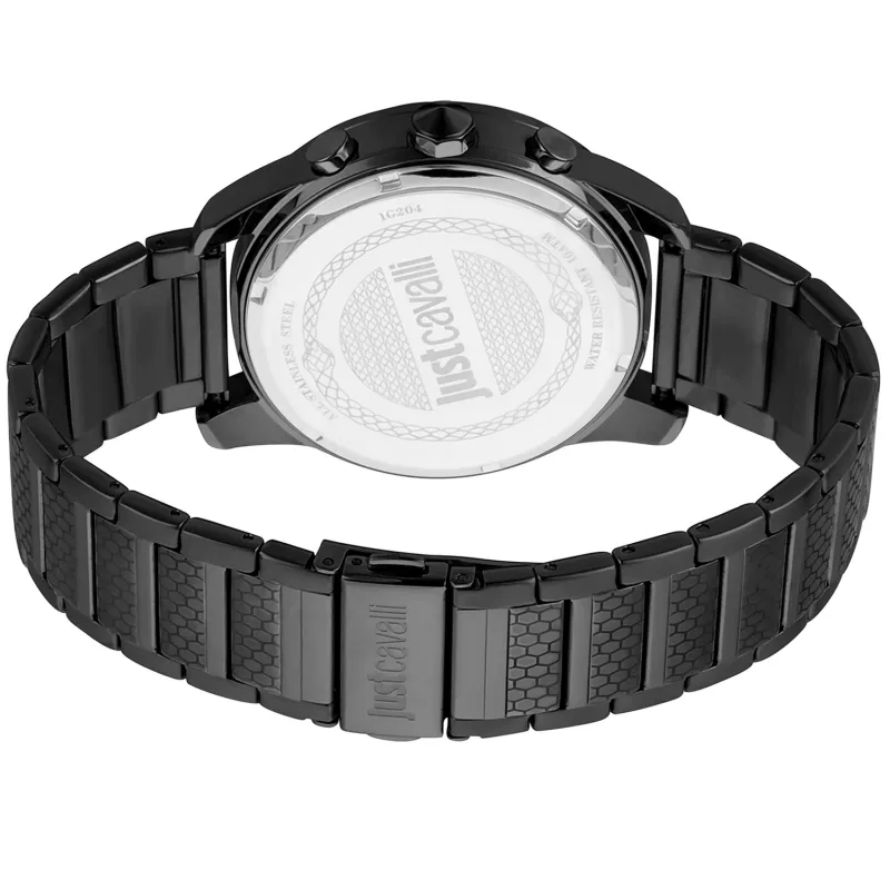 JUST CAVALLI MAN Laikrodis JC1G204M0065 44mm Mėlynas Ciferblatas Nerūdijančio Plieno Tinklinė Apyrankė