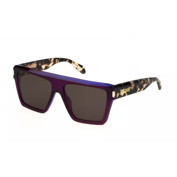 JUST CAVALLI Unisex akiniai SJC032-5709FE rudi Havana geometrinis acetatinis rėmelis, rudi gradientiniai lęšiai 57/15/145 mm
