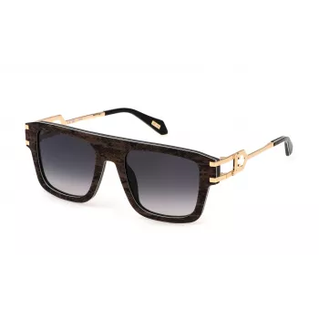 JUST CAVALLI Unisex akiniai nuo saulės SJC096-5307TZ Havana acetatinis rėmelis Rudi polikarbonatiniai lęšiai 53mm
