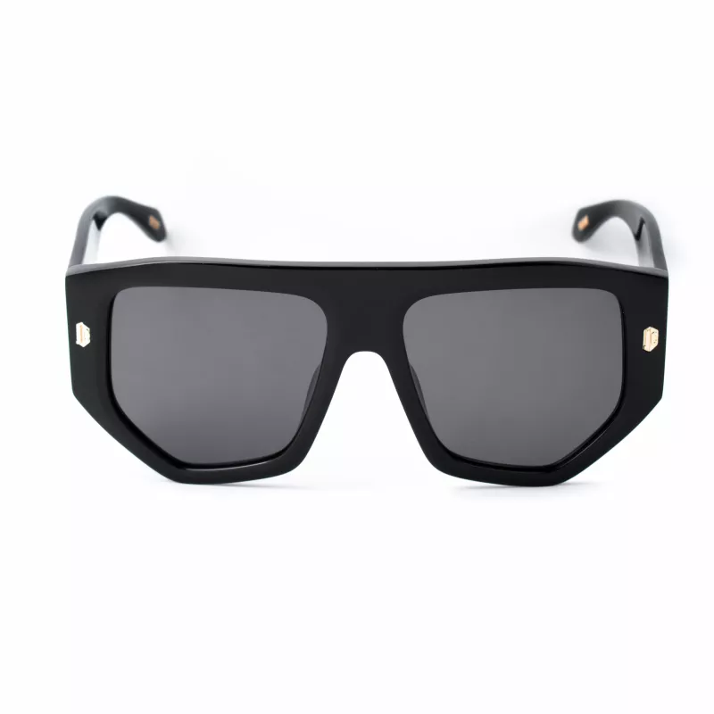 JUST CAVALLI Unisex akiniai nuo saulės SJC097V580700 juodas acetatinis rėmelis pilki polikarbonatiniai lęšiai 58/17/140 mm