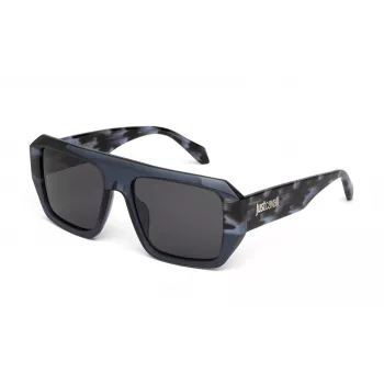 JUST CAVALLI Unisex akiniai nuo saulės SJC101V550W47 - Acetatinis rėmelis, UV400 apsauga, 55/18/145 mm