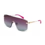 JUST CAVALLI Unisex akiniai nuo saulės SJC111-99300Y Oversized juodas rėmelis pilki lęšiai 99/00/140 mm