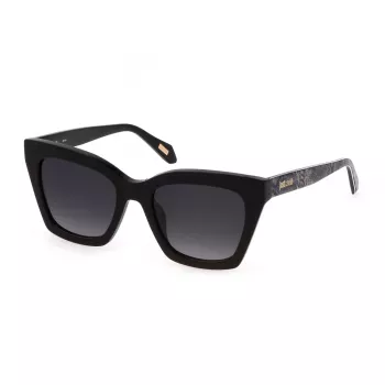 JUST CAVALLI Moteriški akiniai nuo saulės SJC024-52700Y Drugelio formos acetatinis rėmelis UV400 52mm