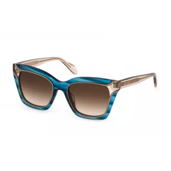 JUST CAVALLI Moteriški akiniai nuo saulės SJC024V520931 Havana acetatinis rėmelis rudi gradientiniai lęšiai 52mm