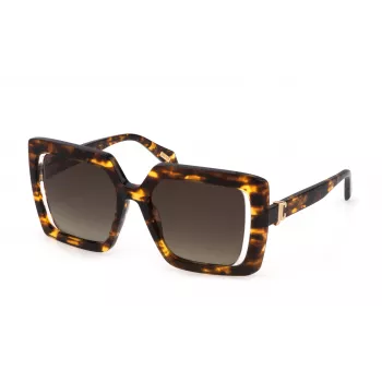 JUST CAVALLI Moteriški akiniai nuo saulės SJC027-530829 Drugelio/oversized gradientiniai pilki lęšiai 53mm