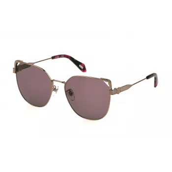 JUST CAVALLI Moteriški akiniai nuo saulės SJC042-580A39 Havana Ruda Drugelio Formos Acetato Rėmelis Rudi Gradientiniai Lęšiai 58/14/140 mm