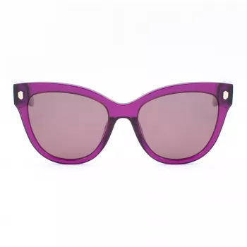 JUST CAVALLI Moteriški akiniai nuo saulės SJC043-5509FE Drugelio/katės akies acetatas Havana ruda gradientas UV400 55/18/140 mm