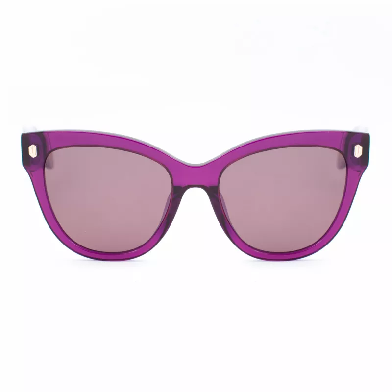 JUST CAVALLI Moteriški akiniai nuo saulės SJC043-5509FE Drugelio/katės akies acetatas Havana ruda gradientas UV400 55/18/140 mm