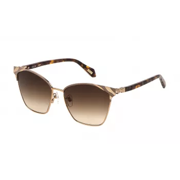 JUST CAVALLI Moteriški akiniai nuo saulės SJC093-5802AM Havana Drugelis Acetatas