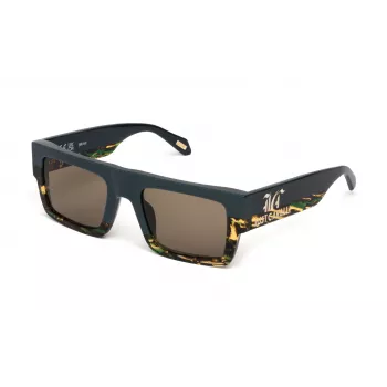 JUST CAVALLI Moteriški akiniai nuo saulės SJC103V5307RR Juodas acetatinis kvadratinis rėmas Pilki gradientiniai lęšiai 53mm