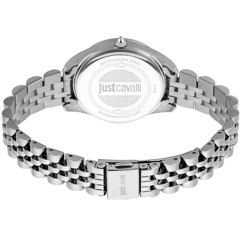 JUST CAVALLI Moteriškas Laikrodis JC1L210M0135 32mm Sidabrinis Nerūdijantis Plienas Kvarcinis
