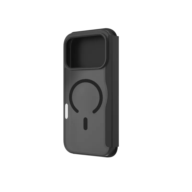 JUST MUST CHAMPION II FLIP CASE MAGSAFE, skirta iPhone 17 Pro, juoda