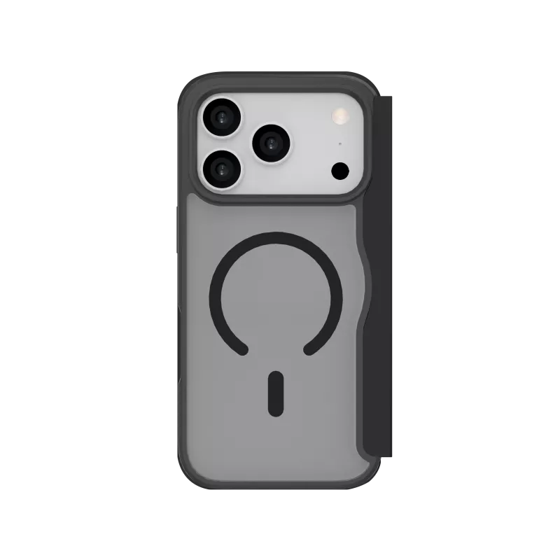 JUST MUST CHAMPION II FLIP CASE MAGSAFE, skirta iPhone 17 Pro, juoda