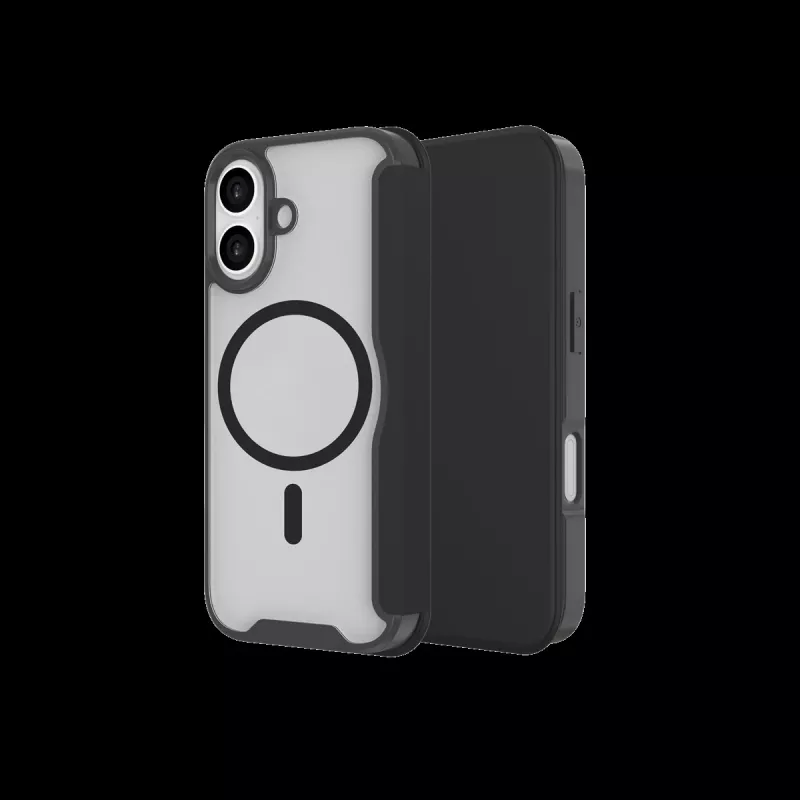 JUST MUST CHAMPION II MAGSAFE FLIP CASE, skirta iPhone 17, juoda