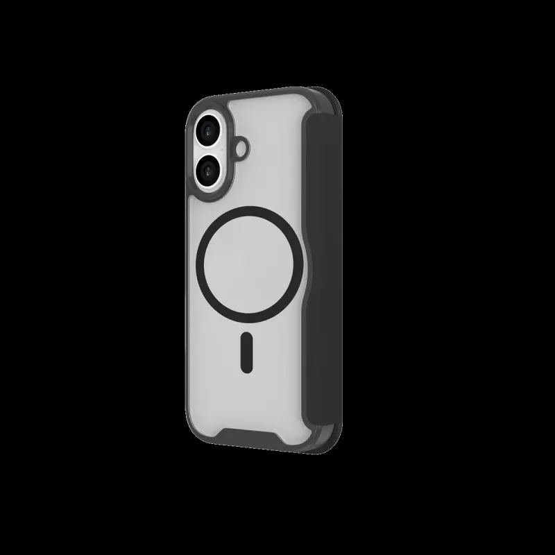 JUST MUST CHAMPION II MAGSAFE FLIP CASE, skirta iPhone 17, juoda