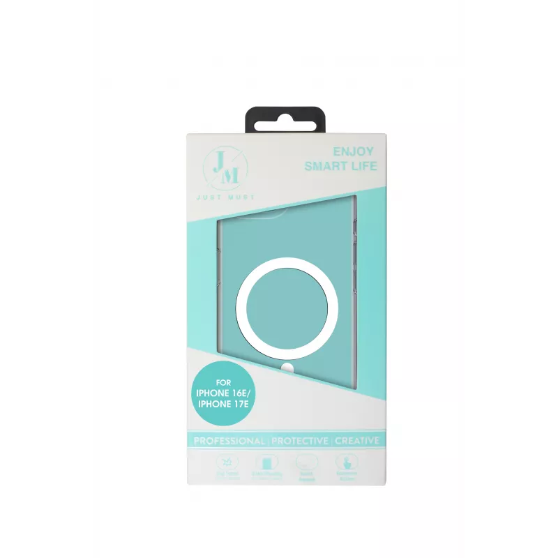 JUST MUST JM Crystal su MagSafe, skaidrus, skirtas iPhone 16e/17e