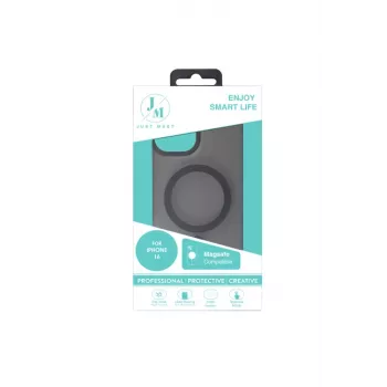 JUST MUST JM MAGSAFE SILK FROST I, skirta iPhone 16, juoda