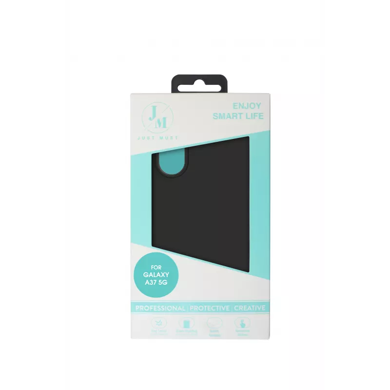 JUST MUST JM Regular Defense Silicone Case, skirta Galaxy A37, juoda