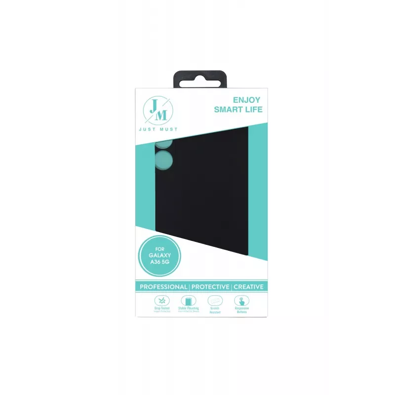 JUST MUST JM REGULAR DEFENSE SILICONE, skirta Galaxy A36, juoda
