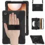 JUST MUST JM Rugged Case Grip, skirta Samsung Galaxy Tab A11+, su dirželiu, juoda
