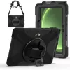 JUST MUST JM Rugged Case Grip, skirta Samsung Galaxy Tab Active Pro / Active4 Pro / Active5 Pro su dirželiu, juoda