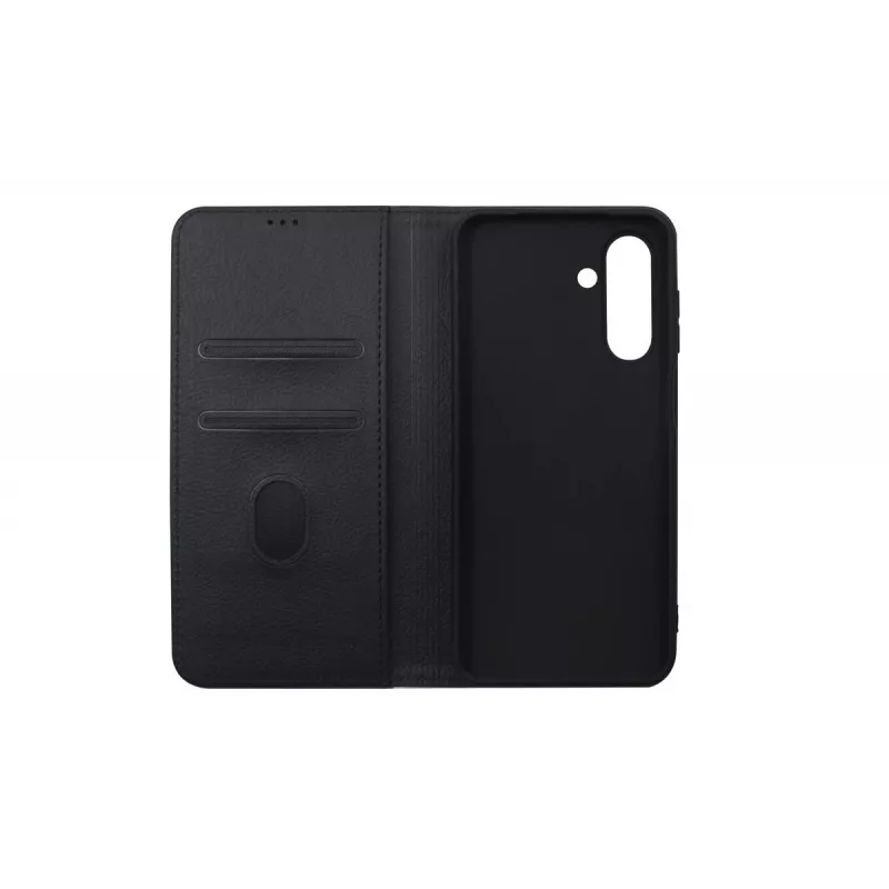 JUST MUST JM STAND FLIP CASE, skirtas Galaxy A26, juodos spalvos