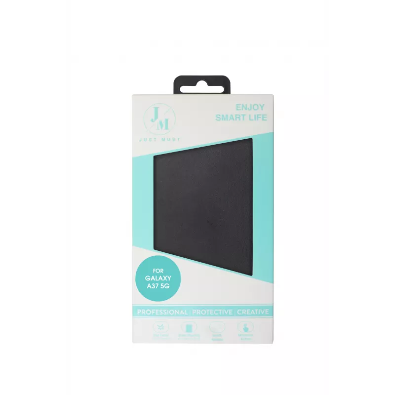 JUST MUST JM STAND FLIP CASE, skirtas Galaxy A37, juoda