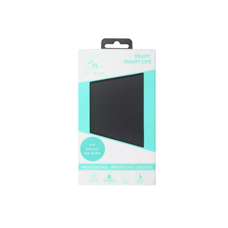 JUST MUST JM STAND FLIP CASE, skirtas Galaxy S26 Ultra, juoda