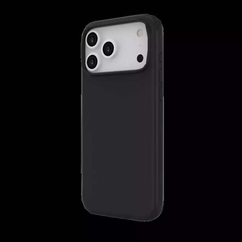JUST MUST REGULAR DEFENSE SILICONE su MAGSAFE, skirta iPhone 17 Pro Max, juoda