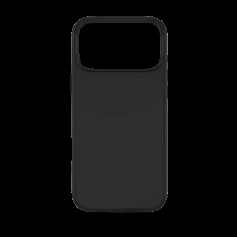 JUST MUST REGULAR DEFENSE SILICONE su MAGSAFE, skirta iPhone 17 Pro Max, juoda