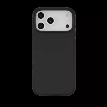 JUST MUST REGULAR DEFENSE SILICONE su MAGSAFE, skirta iPhone 17 Pro Max, juoda
