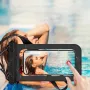 JUST MUST vandeniui atsparus telefono maišelis juodas – IPX8 30m panardinamas dėklas išmaniesiems telefonams