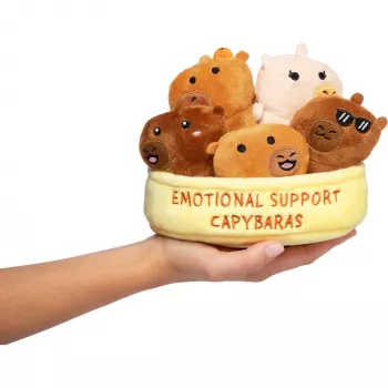 JUST PLAY Emotional Support Capybaras Plush Toy 7 inch Brown/Tan