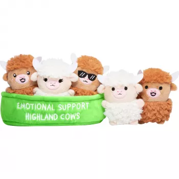 Just Play Emotional Support Highland Cow Plush Toy - Brown, 10 Inches